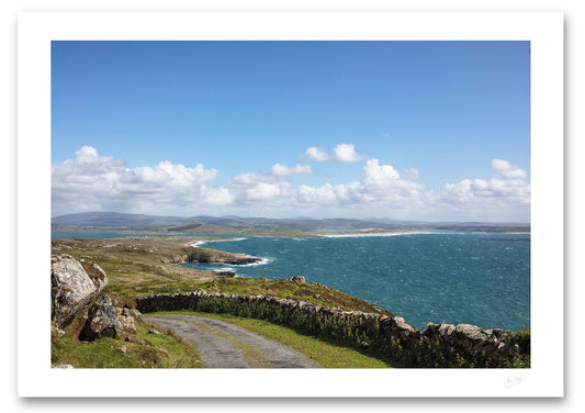 an unframed print of the spectacular view of the Donegal coastline seen from Crohy Head along the Wild Atlantic Way.