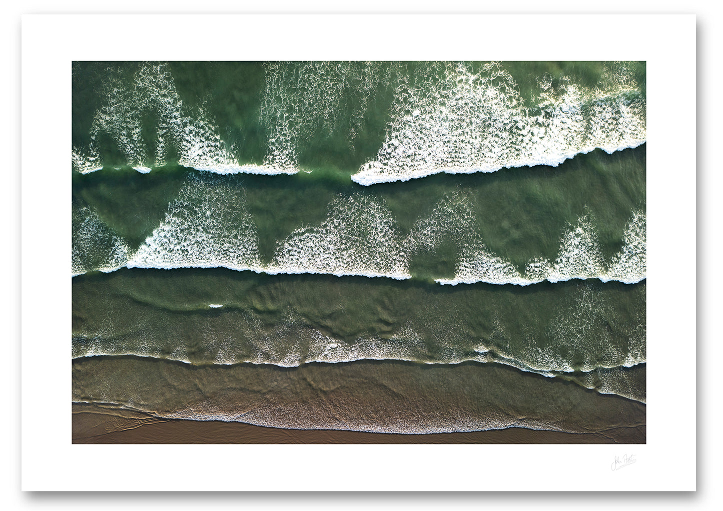 a fine art photographic print of Atlantic waves making their way on to shore at Dooey Beach in Donegal along the Wild Atlantic Way