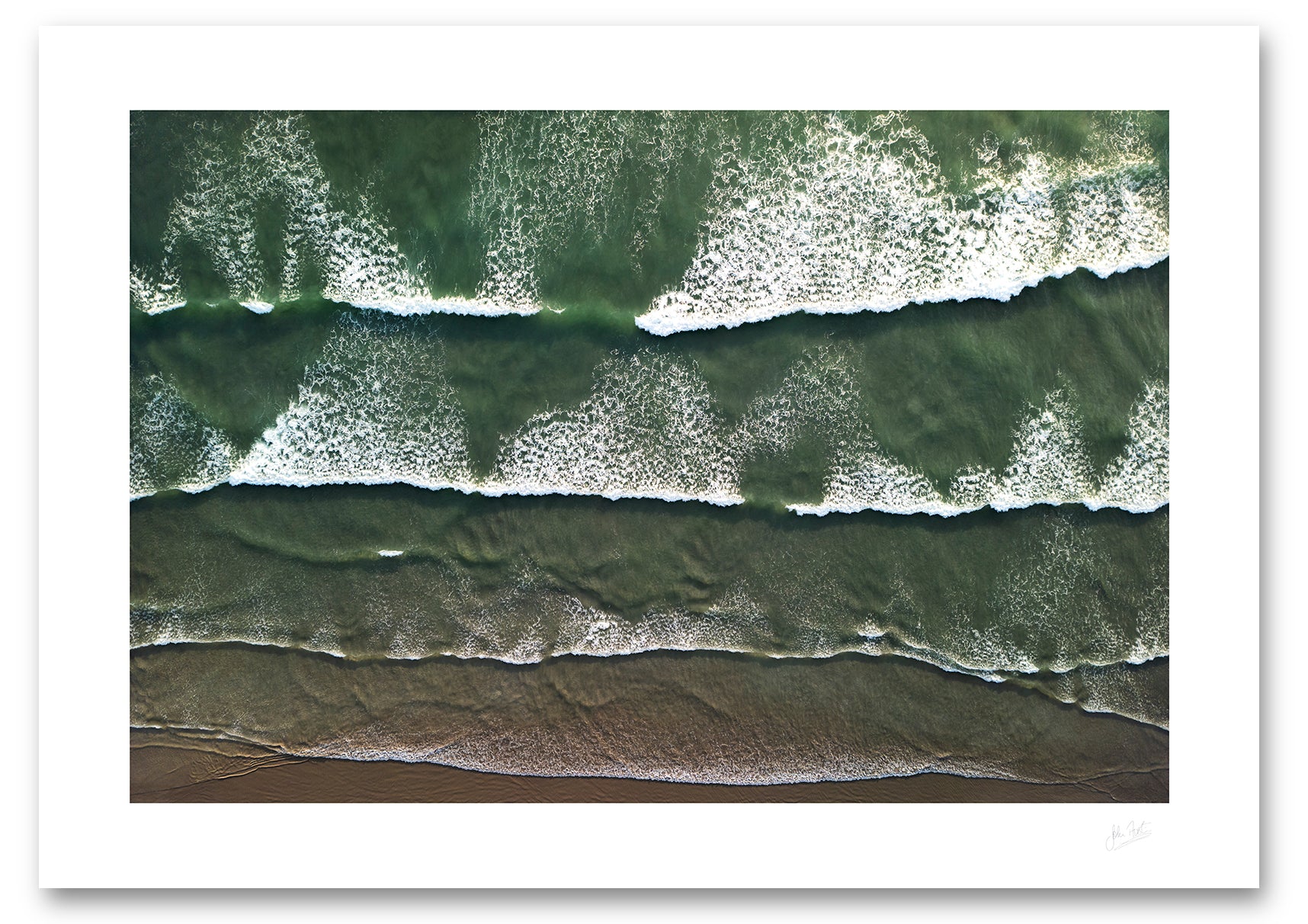 a fine art photographic print of Atlantic waves making their way on to shore at Dooey Beach in Donegal along the Wild Atlantic Way