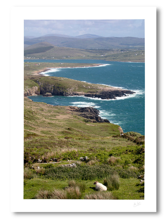 an unframed fine art photography of the stunning view of the Crohy coastline and Donegal landscape from Crohy Head