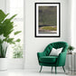 a framed fine art photographic print of friends catching up on a lovely summer afternoon on Glassilaun Beach, Connemara, Ireland with the large Mweelrea mountain as the background, hanging on a living room wall